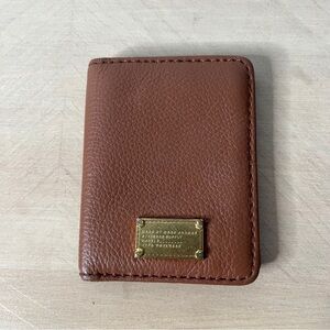 Marc By Marc Jacobs Brown Pebble Leather Card Holder